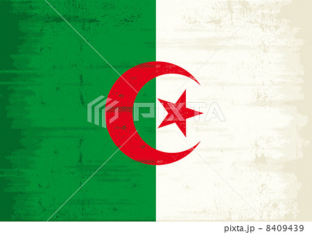 Algerian grunge flag 8409439