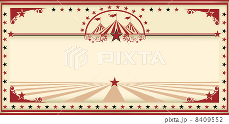 Circus card red vintage.  8409552
