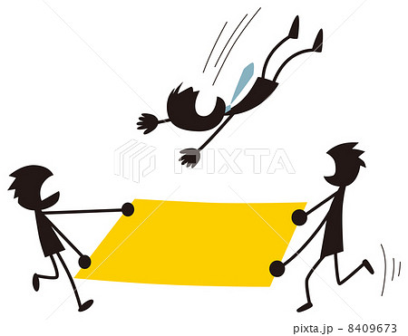 落ちてくる男性を助ける 8409673