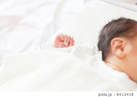 生後１日目の新生児の手 8413418