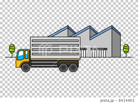 倉庫とトラック 倉庫とトラック 8414401