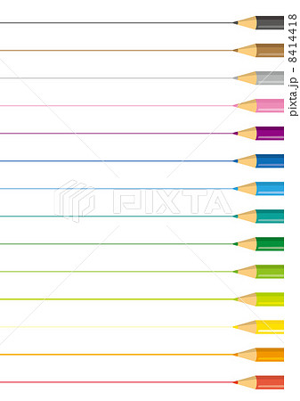 色鉛筆で線を描くのイラスト素材