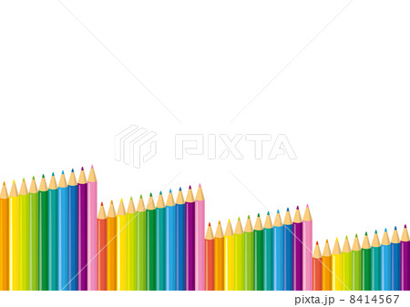 並んだ色えんぴつ 8414567