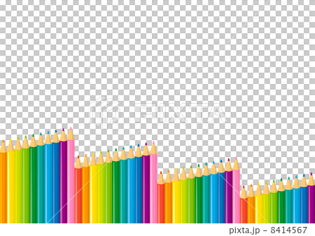 並んだ色えんぴつ 8414567