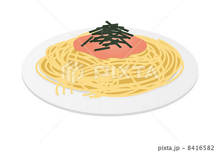 たらこスパゲティのイラスト素材