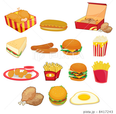 Junk food on white 8417243