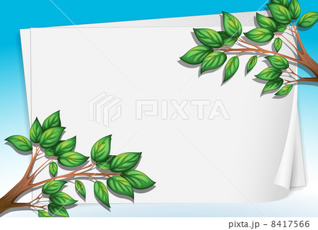 An empty paper with trees An empty paper with trees 8417566