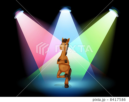 A horse standing at the stage 8417586