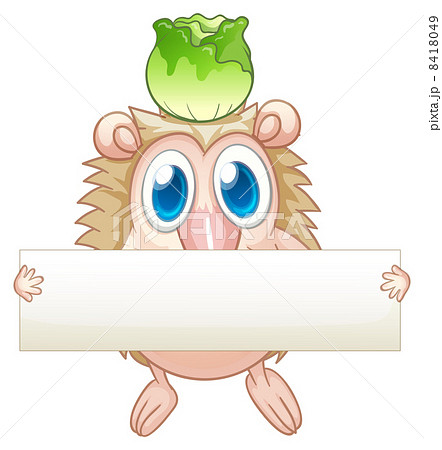 An animal holding an empty signboard 8418049
