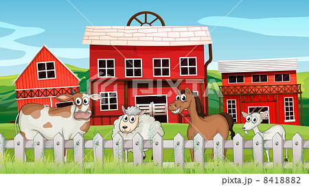 Animals inside the fence 8418882