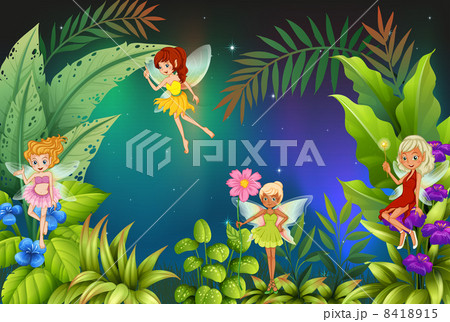 A garden with four fairies 8418915