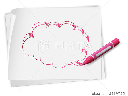 A paper with an image of an empty callout with a crayon A paper with an image of an empty callout with a crayon 8419796