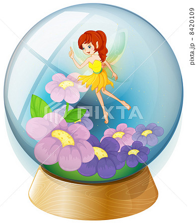 A flower fairy inside the crystal ball 8420109