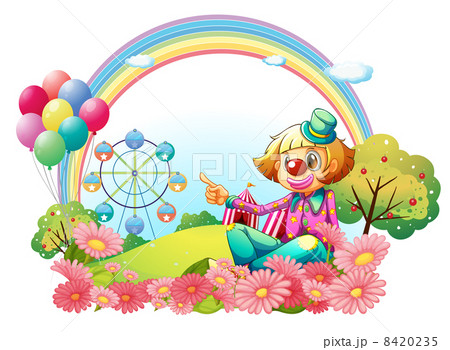 A clown in the carnival with a garden 8420235