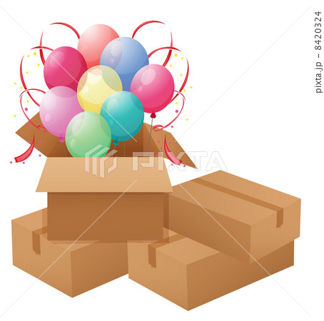Balloons inside the box Balloons inside the box 8420324