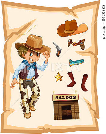 A special paper with an image of a cowboy 8420338