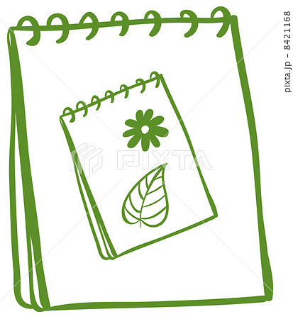 A notebook with a drawing of a notebook at the cover page 8421168