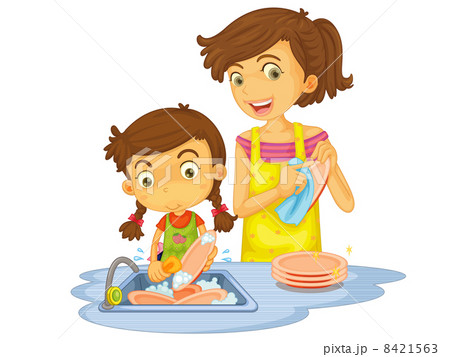 Washing dishes 8421563