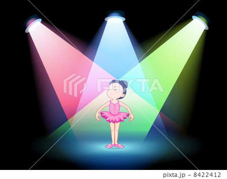 A stage with a ballet dancer 8422412