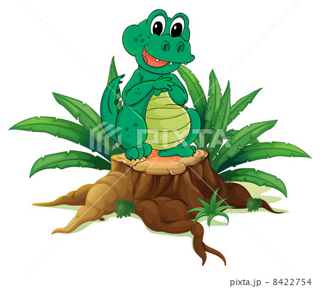An alligator above a wood An alligator above a wood 8422754