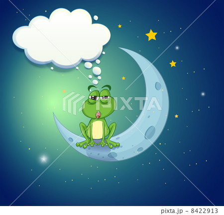 A frog at the sky with an empty callout 8422913