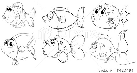 Silhouettes of fishes 8423494