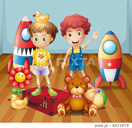Two boys surrounded with toys Two boys surrounded with toys 8423879
