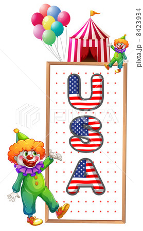 A framed board with the USA letters A framed board with the USA letters 8423934
