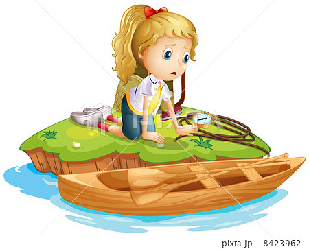 A sad girl trapped in an island A sad girl trapped in an island 8423962