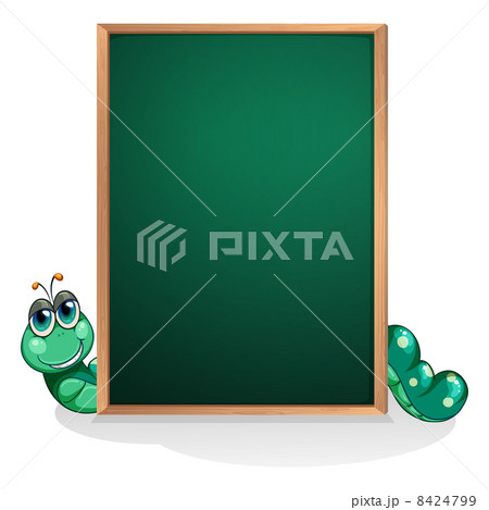 A caterpillar at the back of an empty board A caterpillar at the back of an empty board 8424799