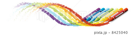 Colorful artwork using crayons Colorful artwork using crayons 8425040