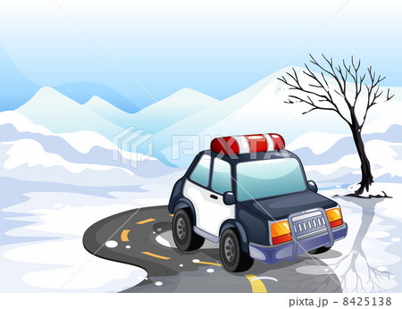 A patrol car in the snowy land A patrol car in the snowy land 8425138