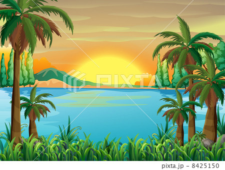 A view of the deep blue lake 8425150