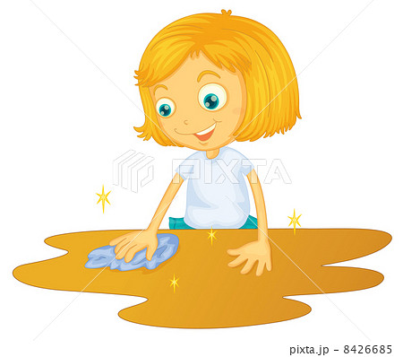 a girl cleaning floor 8426685