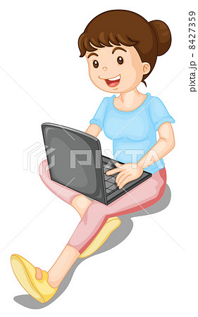 laptop and girl laptop and girl 8427359
