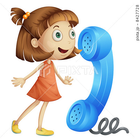 a girl with receiver 8427728