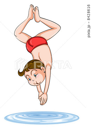 a boy diving into water 8428616