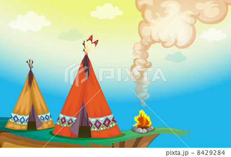 tent house and fire 8429284