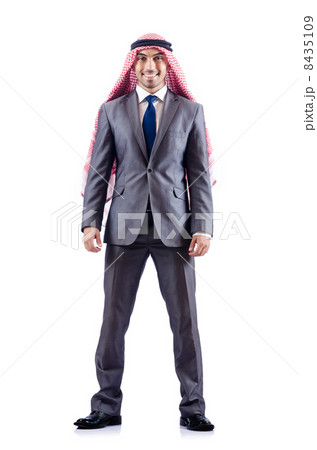 Arab businessman isolated on the white 8435109