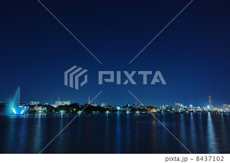 千波湖の夜景02 8437102