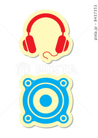 Headphones and Speaker Icons 8437353