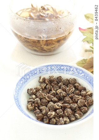 高級花茶のジャスミンティーの写真素材