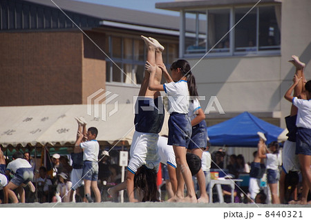 小学校の秋の運動会＿倒立　 8440321