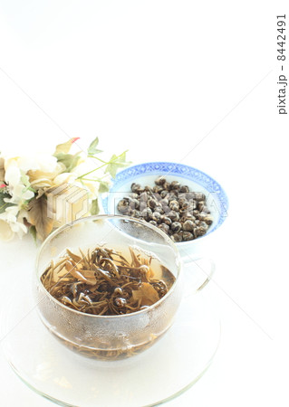 高級花茶のジャスミンティーの写真素材