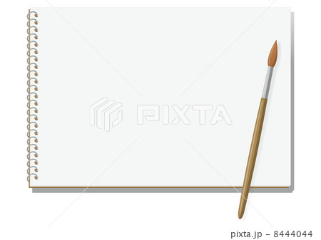 スケッチブックと筆 8444044