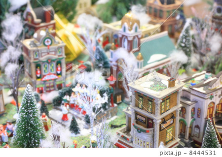 クリスマスジオラマの写真素材