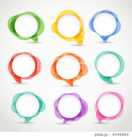Abstract color speech clouds collection 8446963