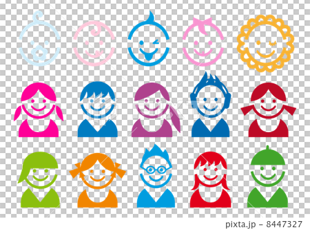 Baby and children faces, icon set, vector pictogram Baby and children faces, icon set, vector pictogram 8447327