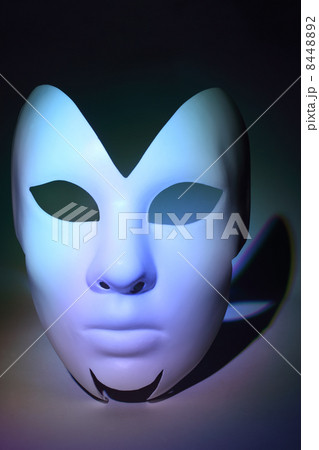 simple beautiful white serious mask, which is colorful highlight 8448892