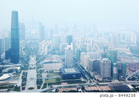 Modern skyscrapers in the financial district in Guangzhou, China 8449238